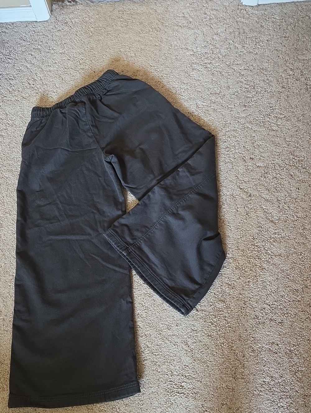 Womens Wide-Leg Drawstring Pants - Charcoal - Picture 2 of 5